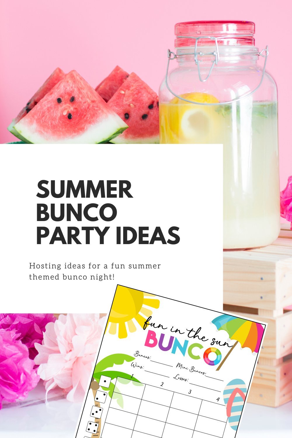 Done for you Summer Bunco hosting ideas! - Before The Party