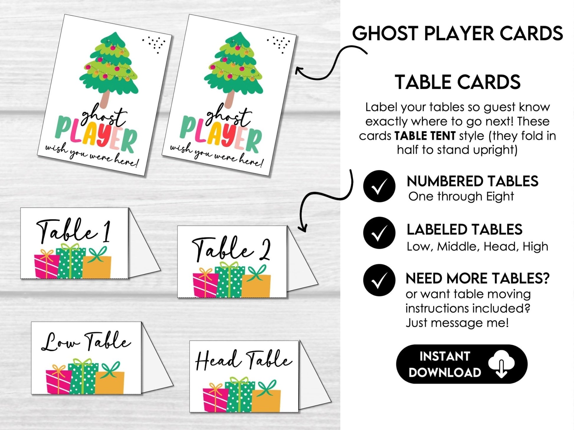 Christmas Bunco Score Cards, Bunco Party Score Sheets, Tally Sheet, Table Cards, Invitation
