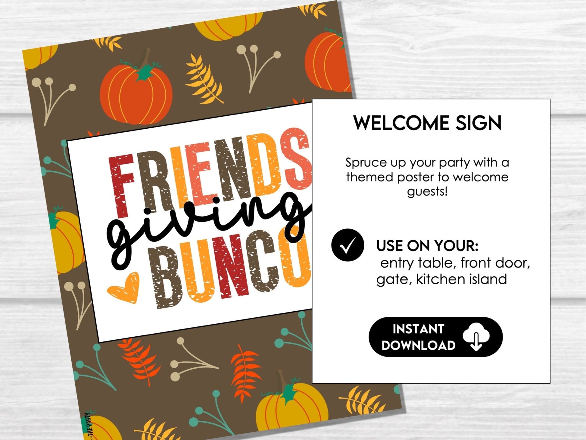 Friendsgiving Bunco Score Sheets, Thanksgiving Bunco Sheets, FALL Bunco