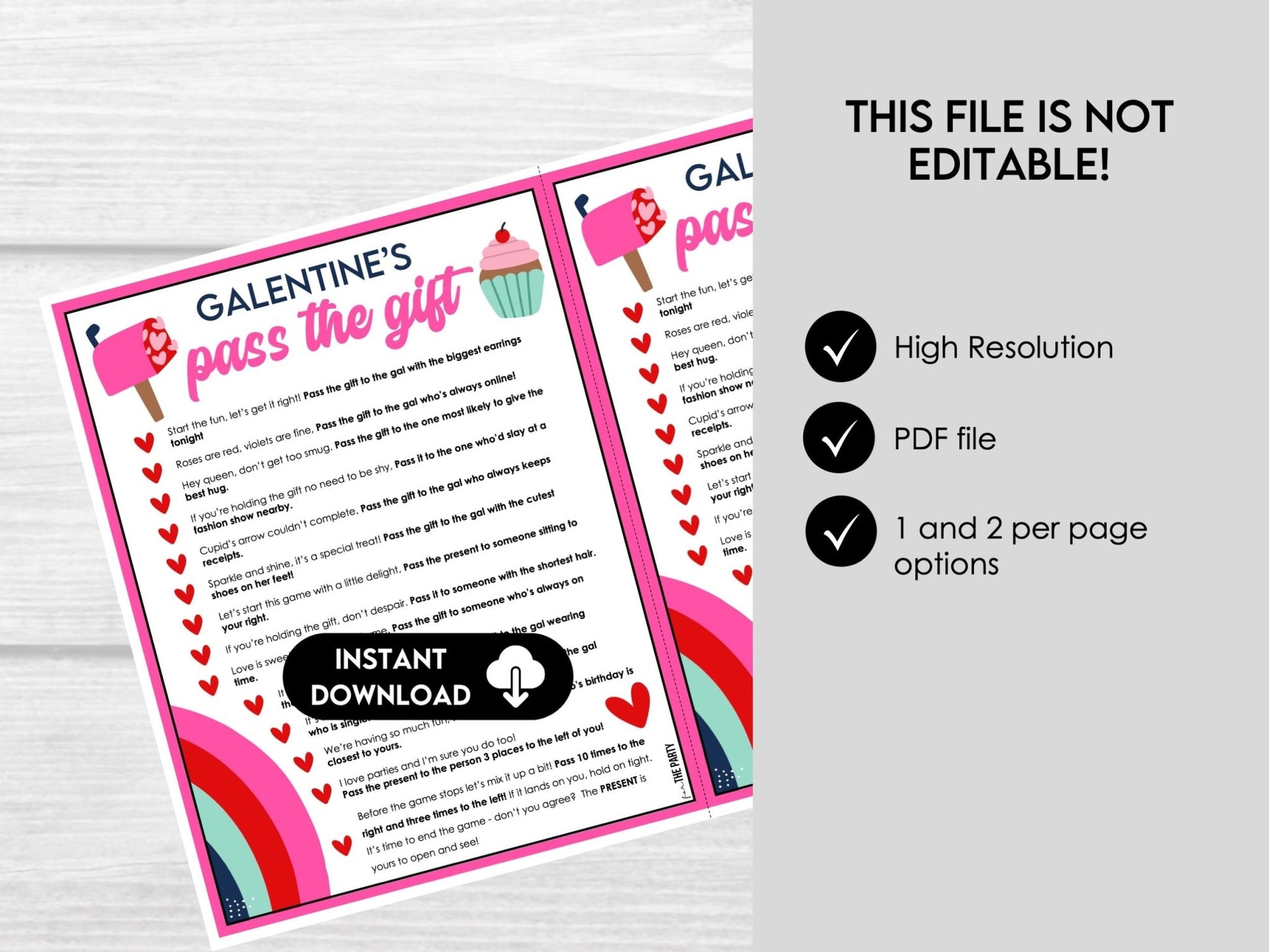 Galentine's Day Pass the Gift, Funny Valentine's Day Pass the Present Game