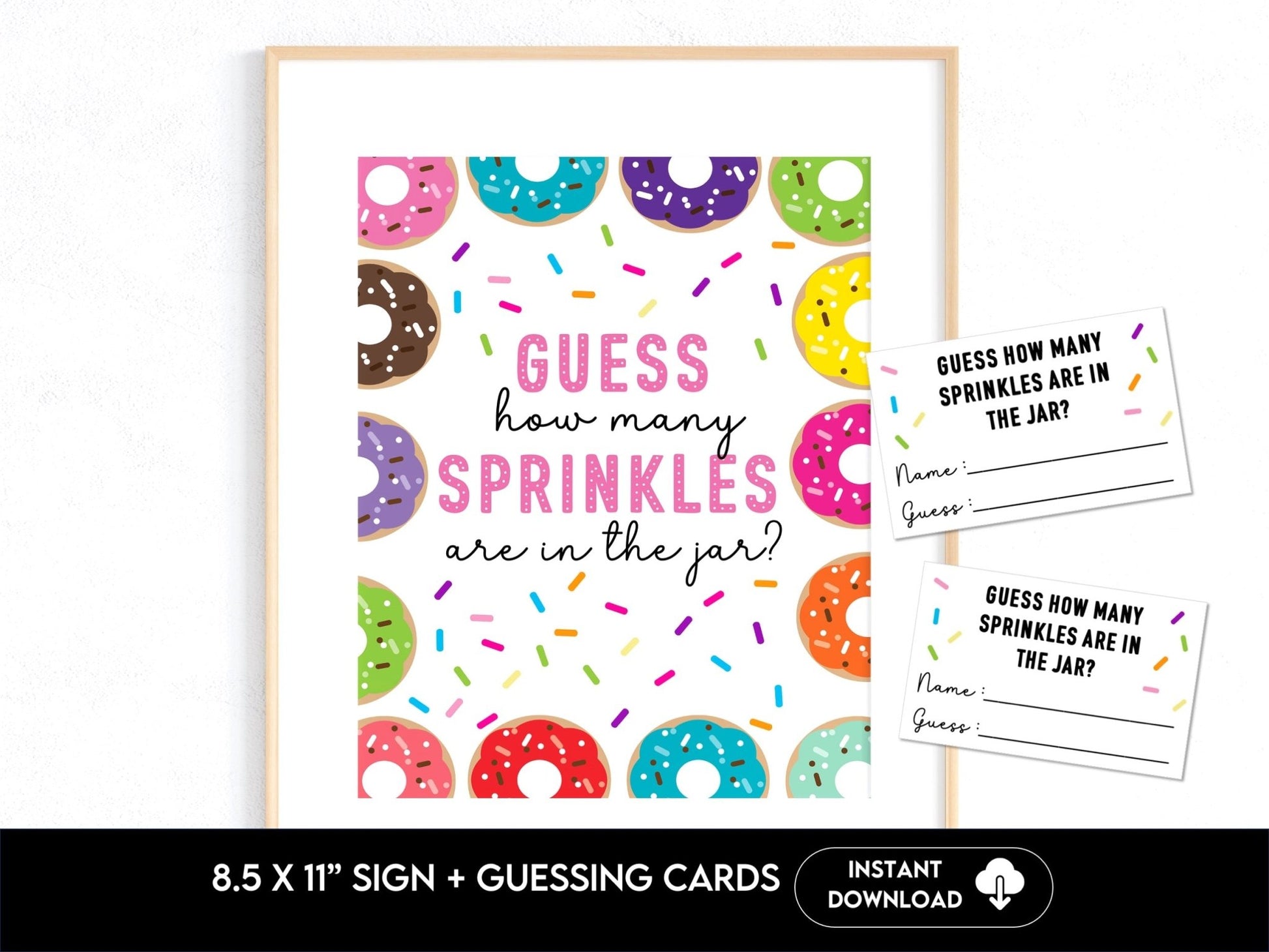 Guess How Many Sprinkles Printable Game – Donut Party Activity