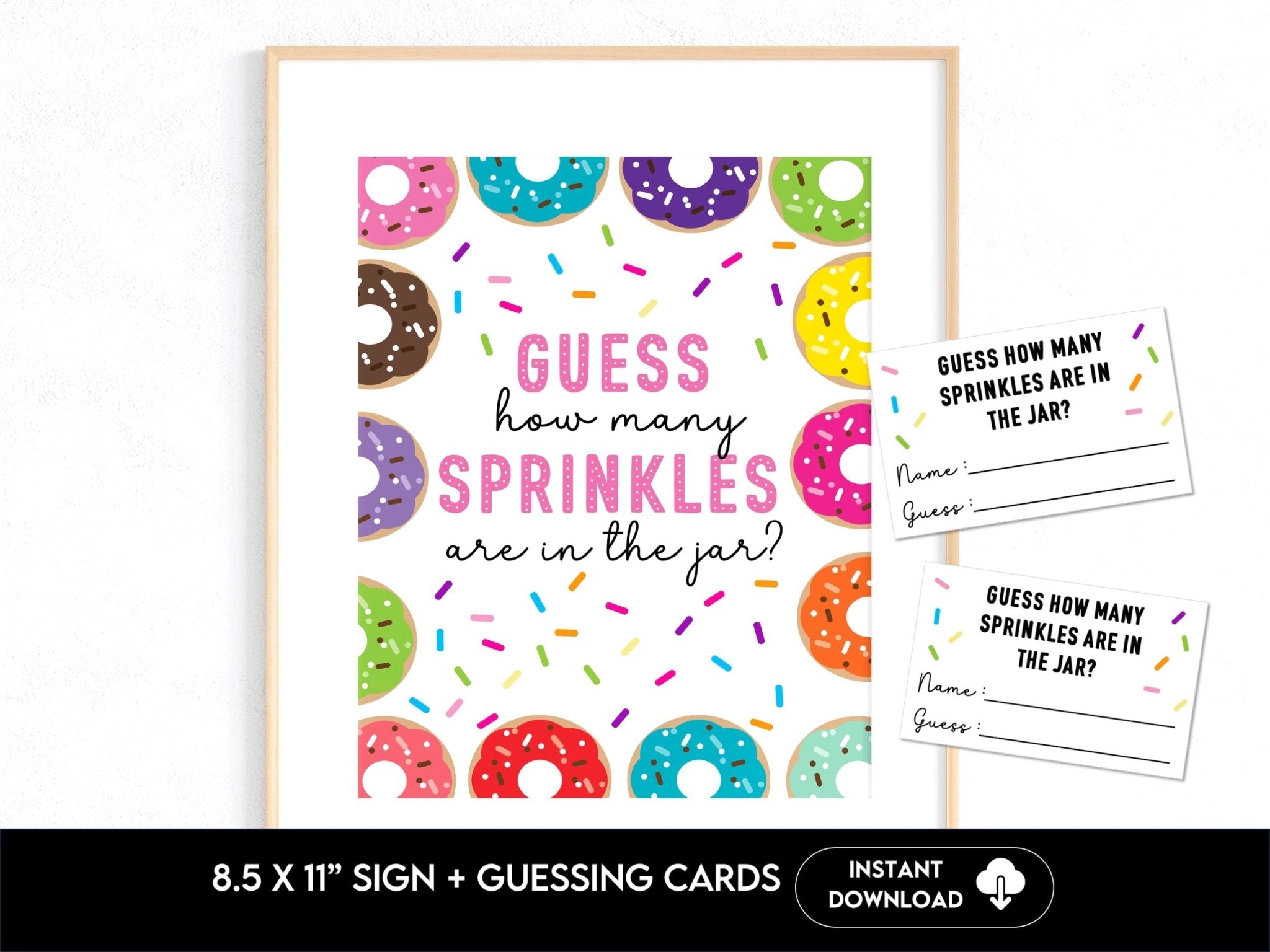 Guess How Many Sprinkles Printable Game – Donut Party Activity