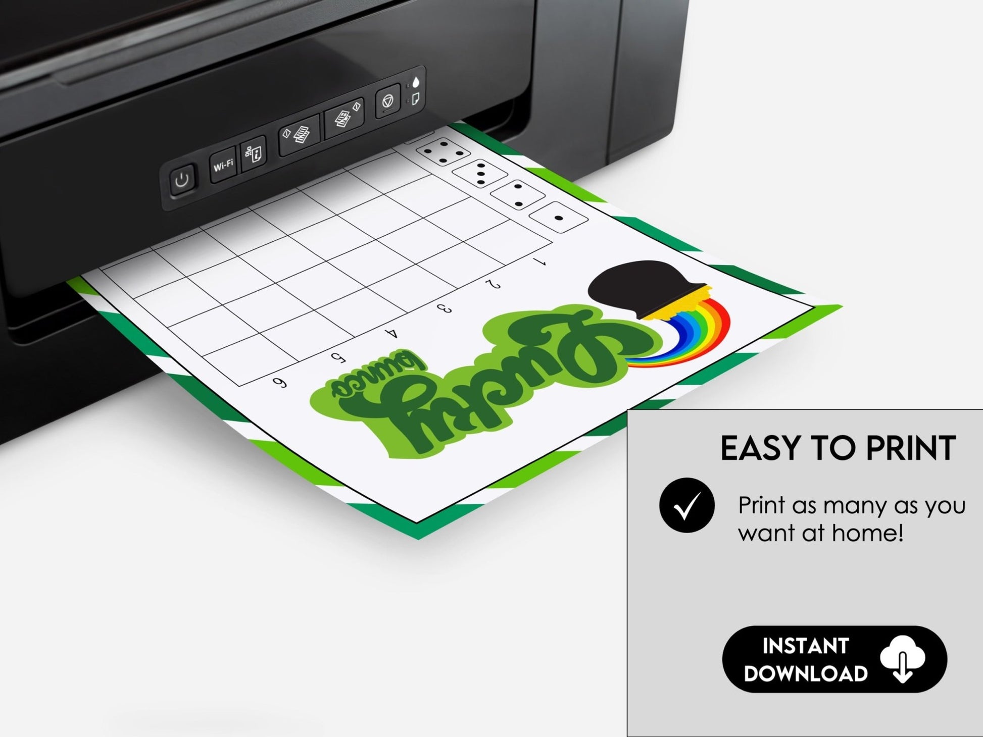 March Bunco Score Sheets, St. Patricks Bunco Sheets, St. Patrick's Bunco Game