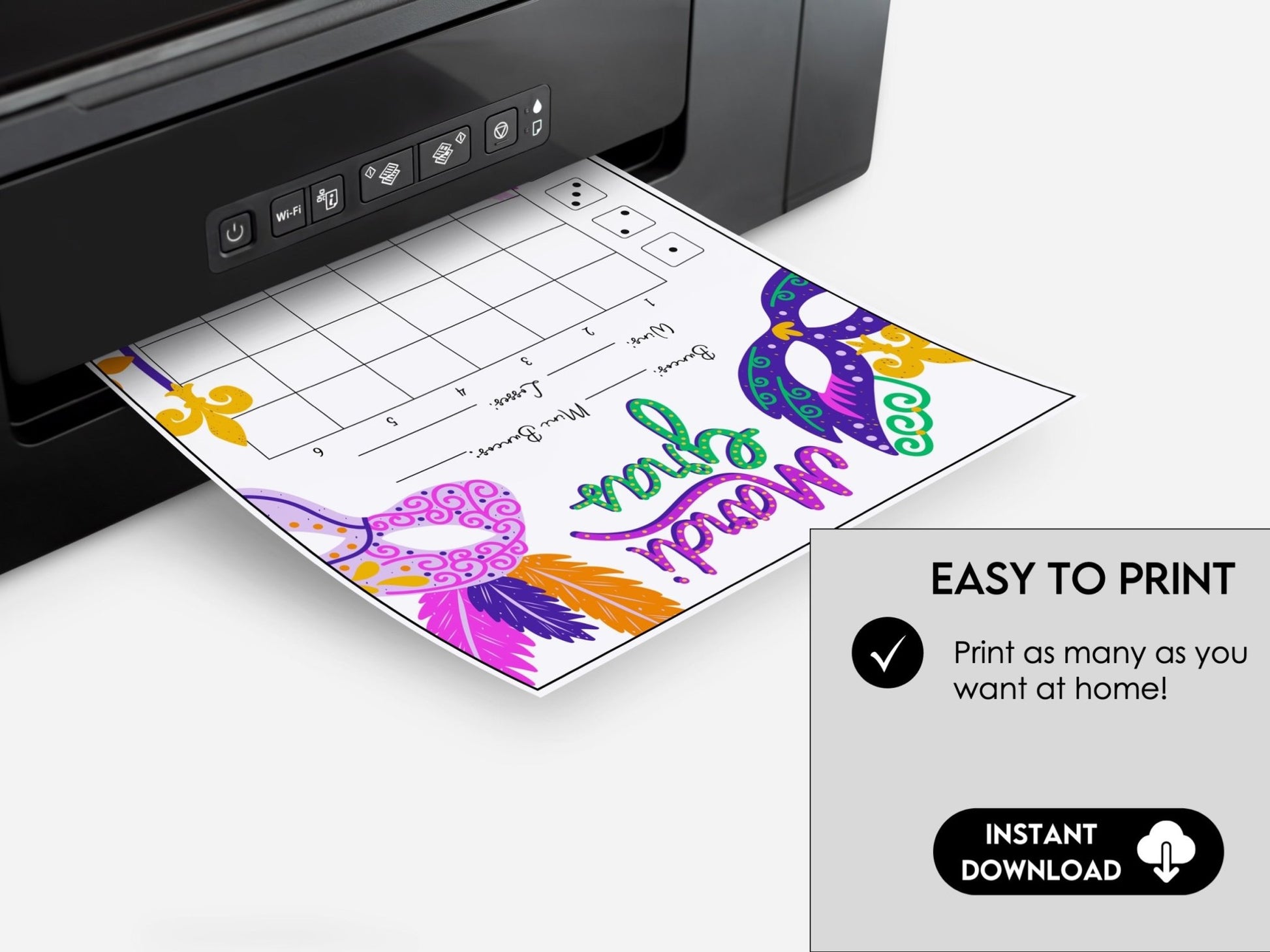 Mardi Gras Bunco Score Sheets, | Tally Sheets, Table Cards, Editable Invitation