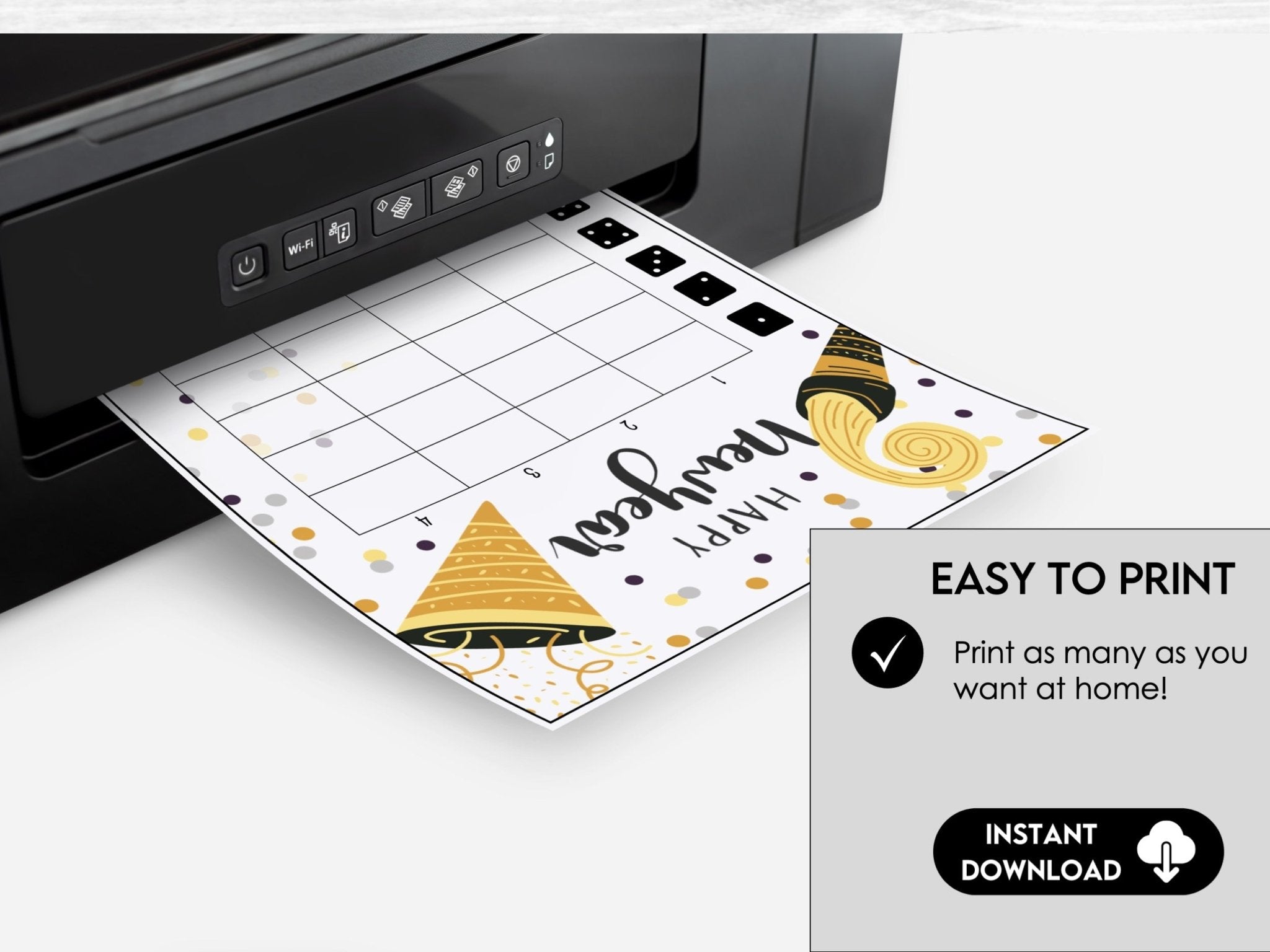 New Years Eve Bunco, Bunco Printables, Bunco Game, NYE Bunco, Bunco Score Sheets