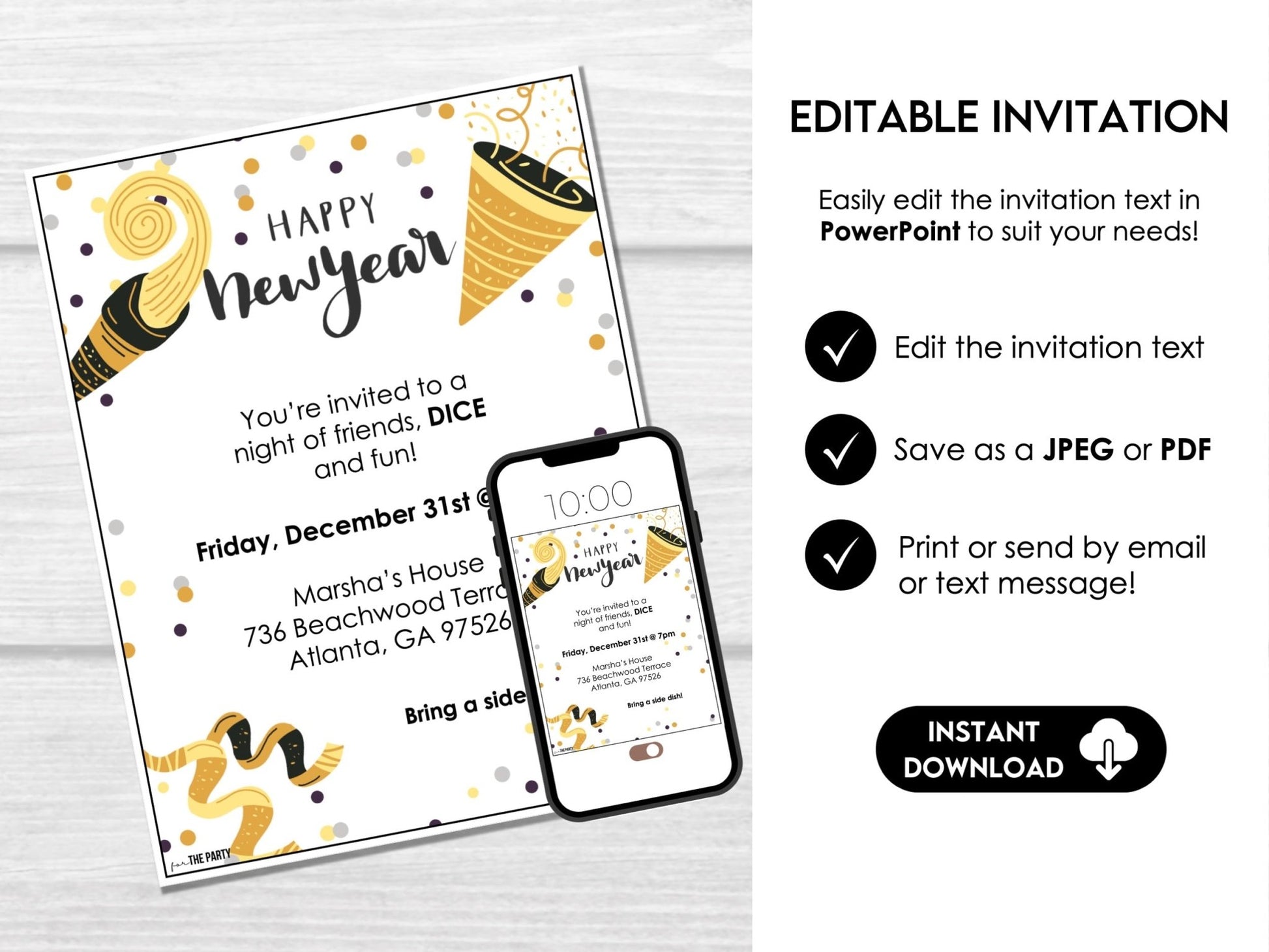 New Years Eve Bunco, Bunco Printables, Bunco Game, NYE Bunco, Bunco Score Sheets