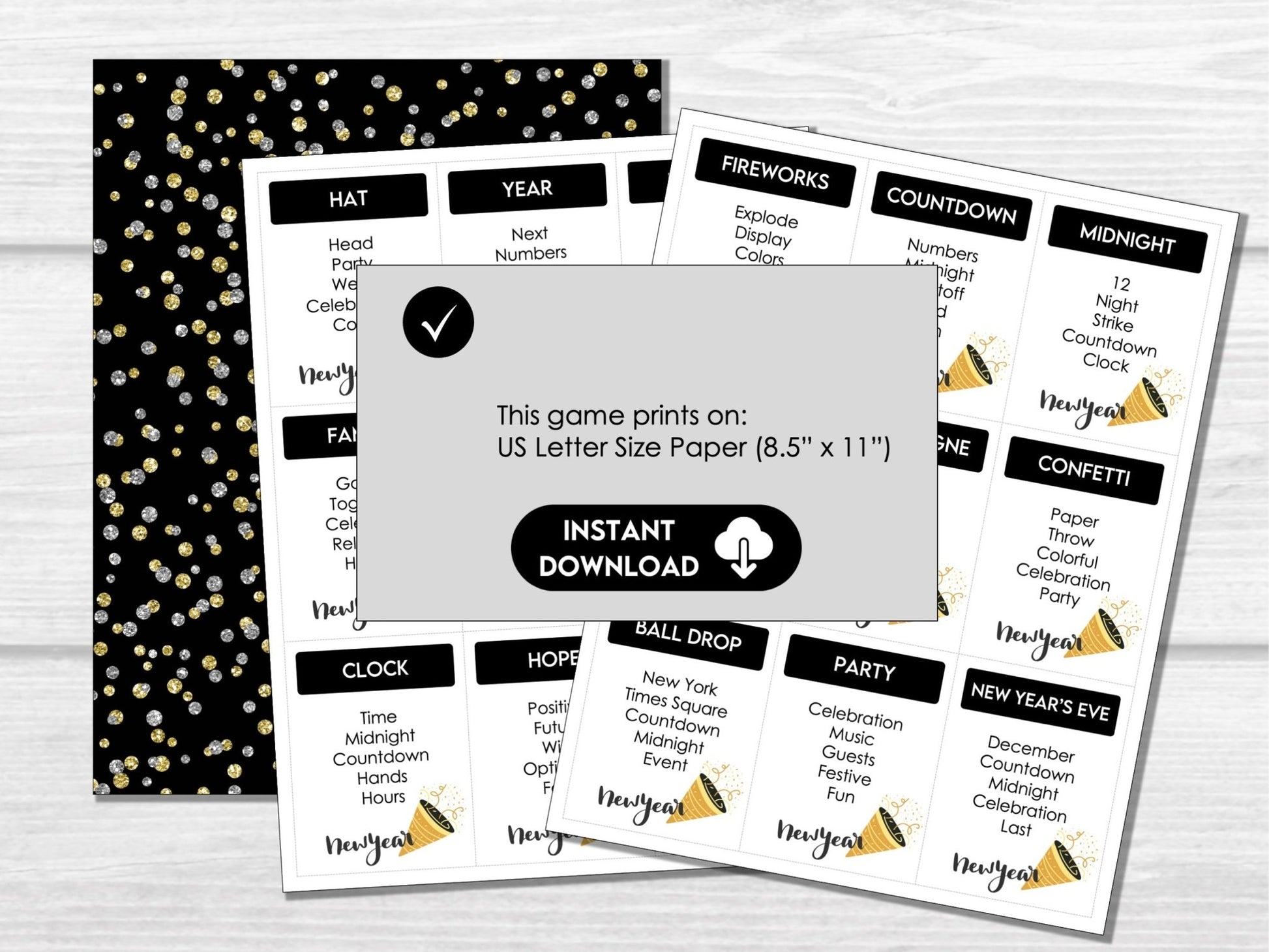 New Year's Forbidden Word Game | Printable New Year's Eve Party Games