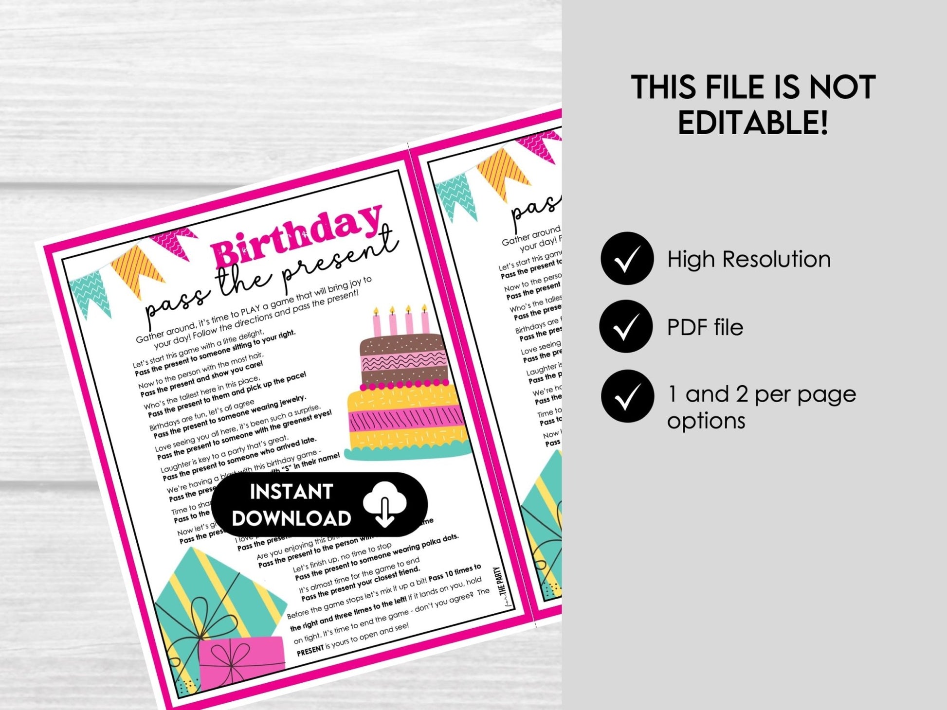 Birthday Party Pass the Gift Game, Birthday Party Game for Teen Birthday Party, Pass the Present Game