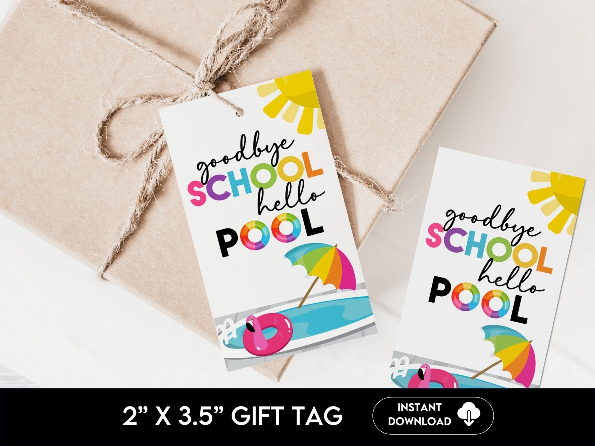 Printable Summer End Of School Year Class Gift Tag