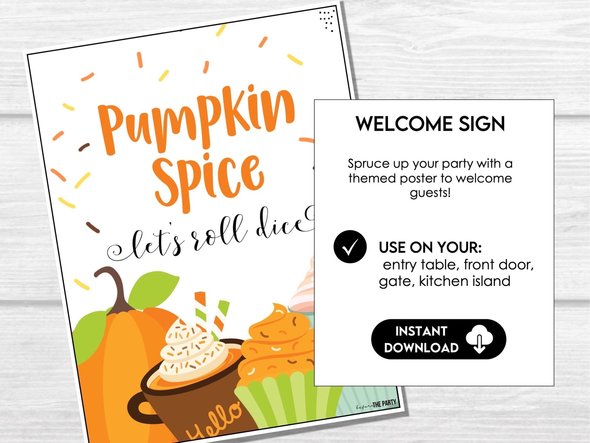 Pumpkin Spice Bunco Score Cards, Autumn Bunco Score Sheets, Fall Bunco Invitation