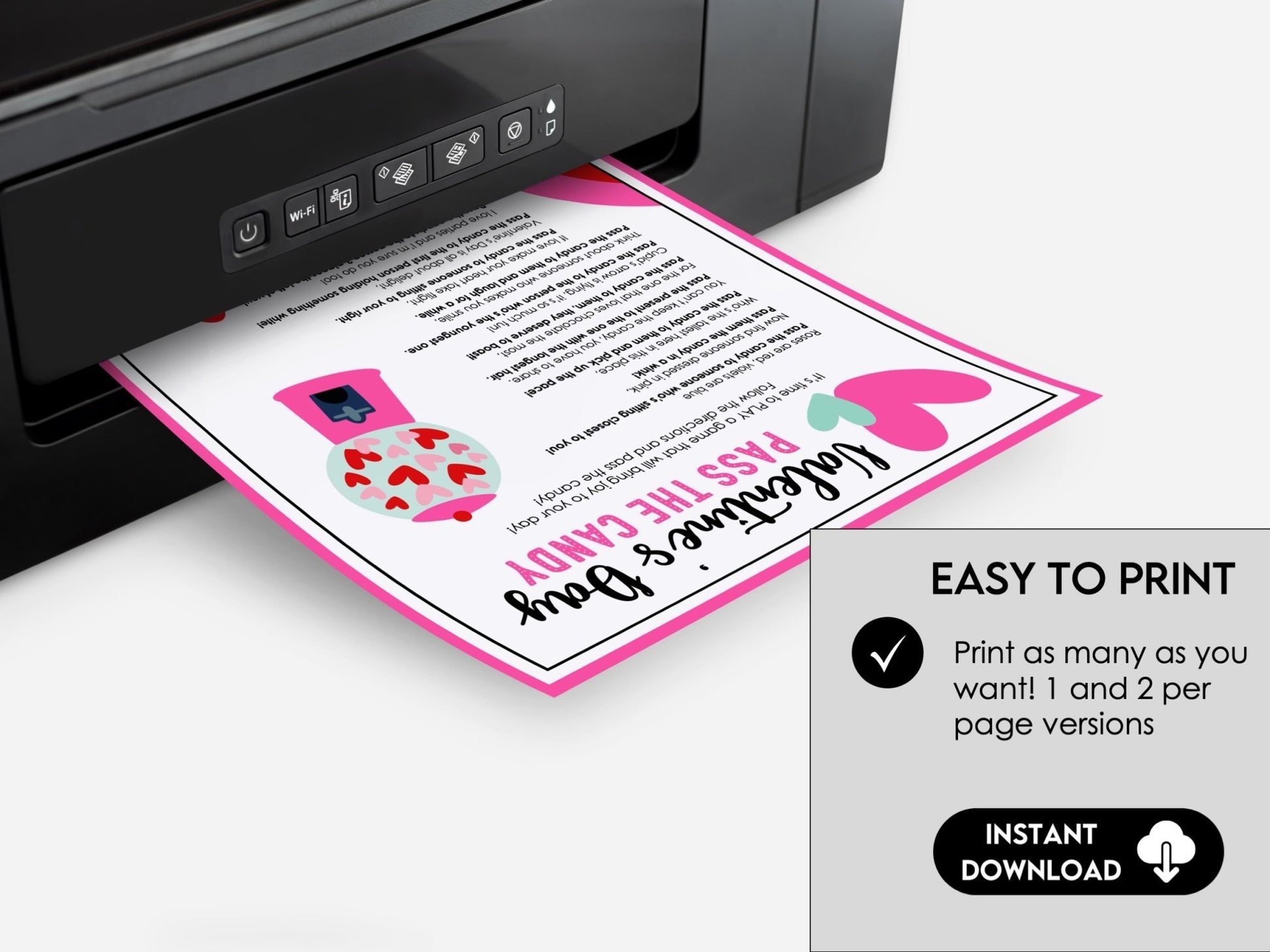 Valentine's Day Pass the Candy Game, Fun Candy Party Game