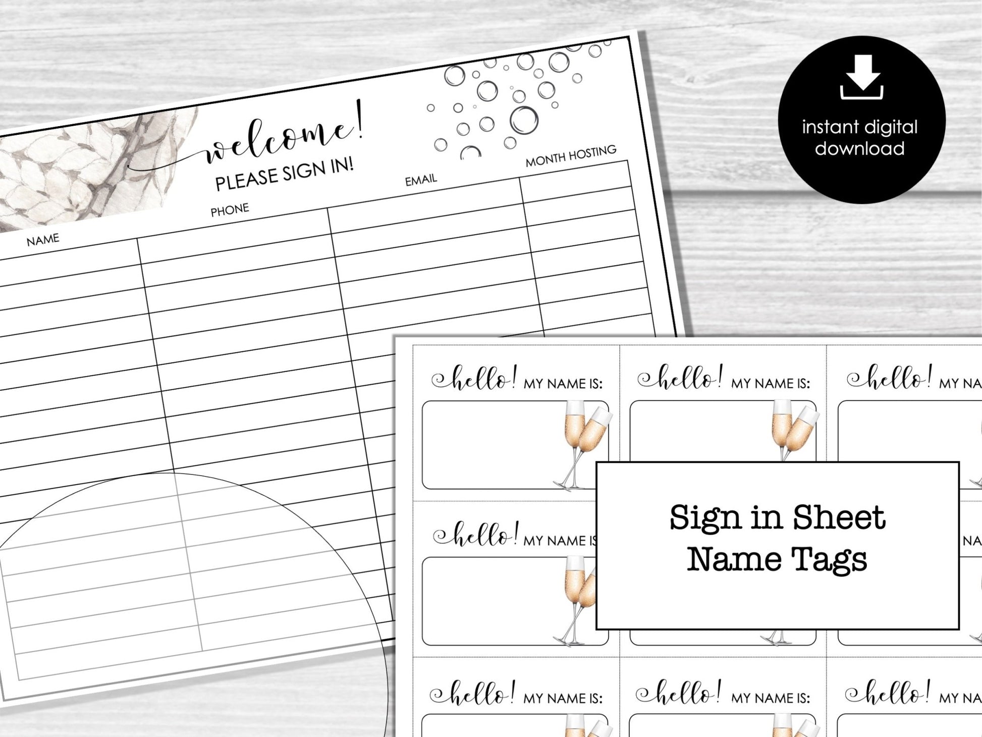 Bubbles and Blankets - Cozy New Year's Eve Bunco Score Sheets, Bunco Score Sheets for New Year Party