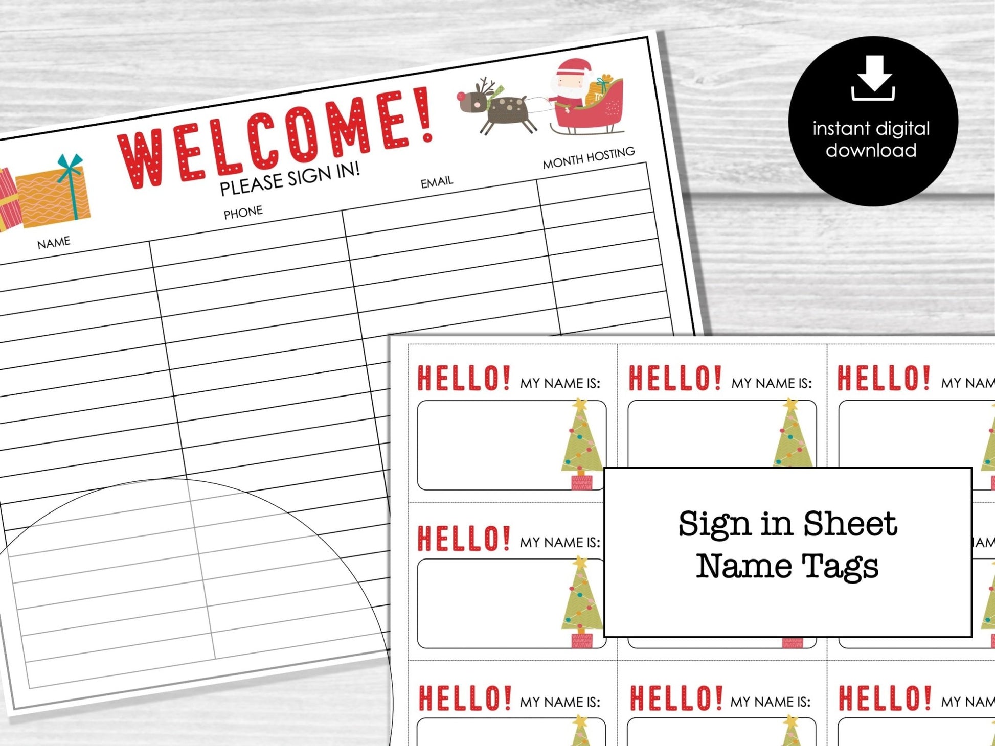 Christmas Bunco Score Sheets, HO HO HO December Bunco Game, Christmas Bunco