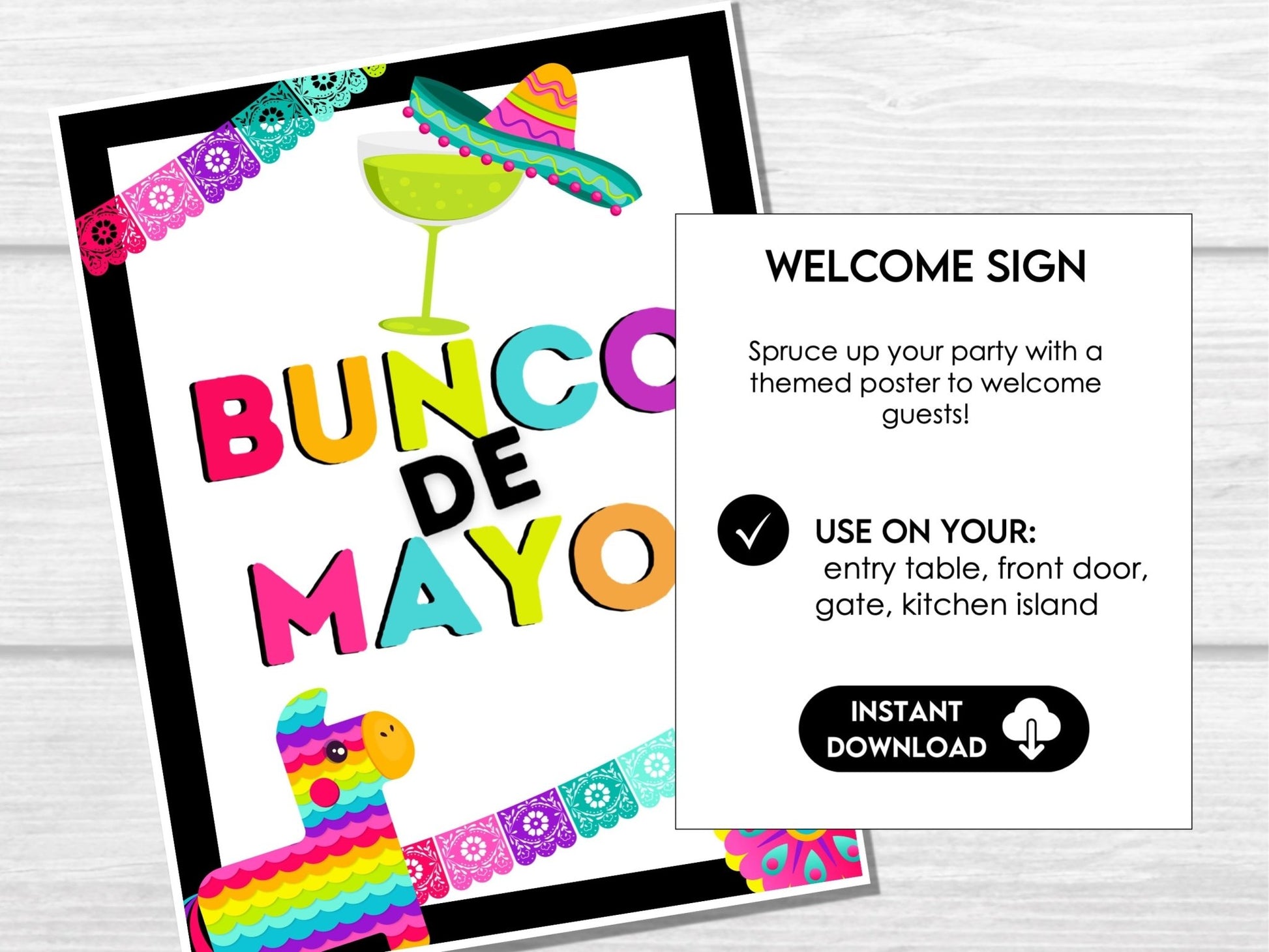 Cinco De Mayo Bunco Score Sheets, Mexican Party Bunco, Bunco Score Cards