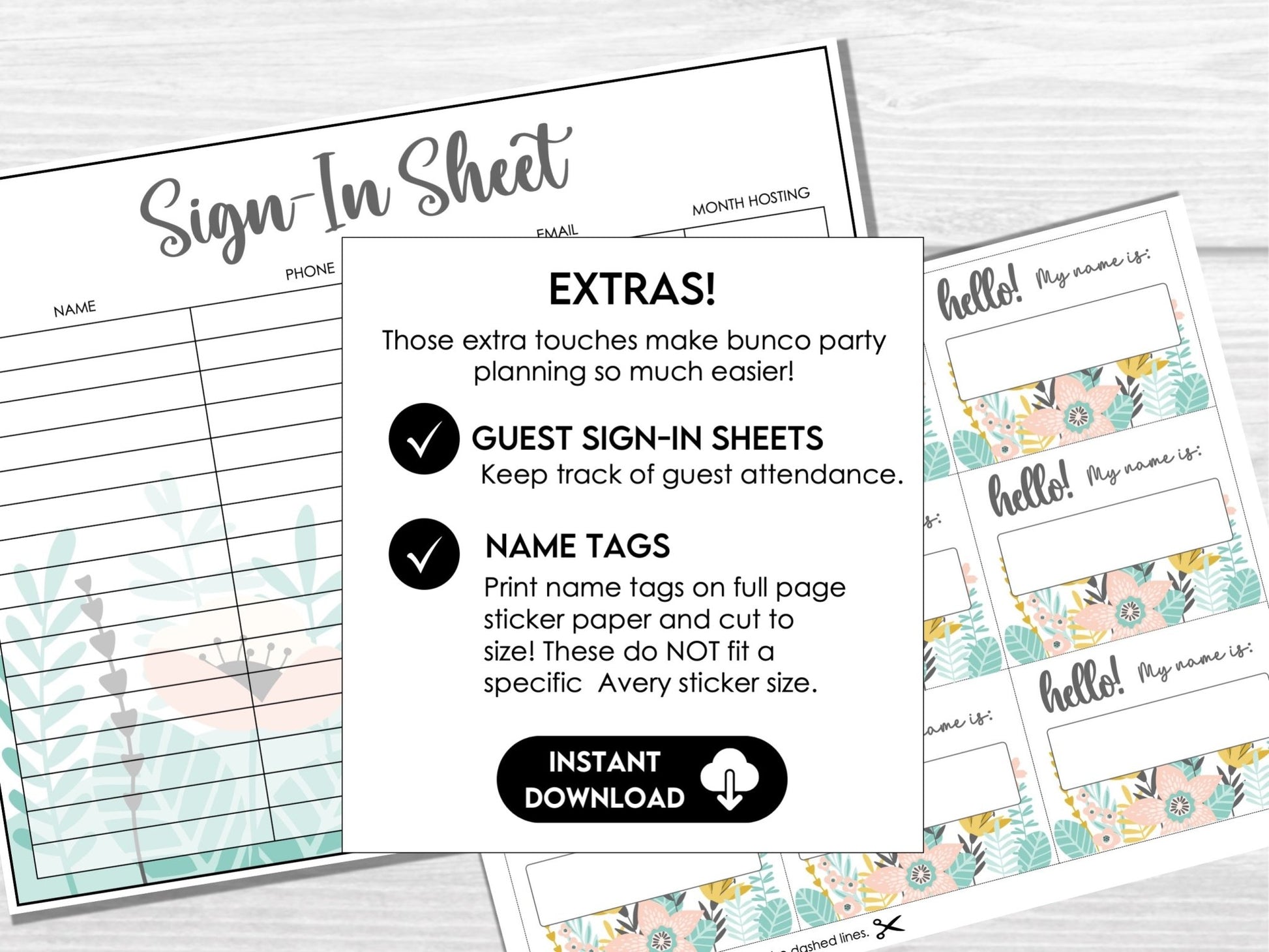 Easter Bunco Score Sheets, Bunny Bunco Scoring Sheets, Bunco Night Printables, Bunco Game Sheets