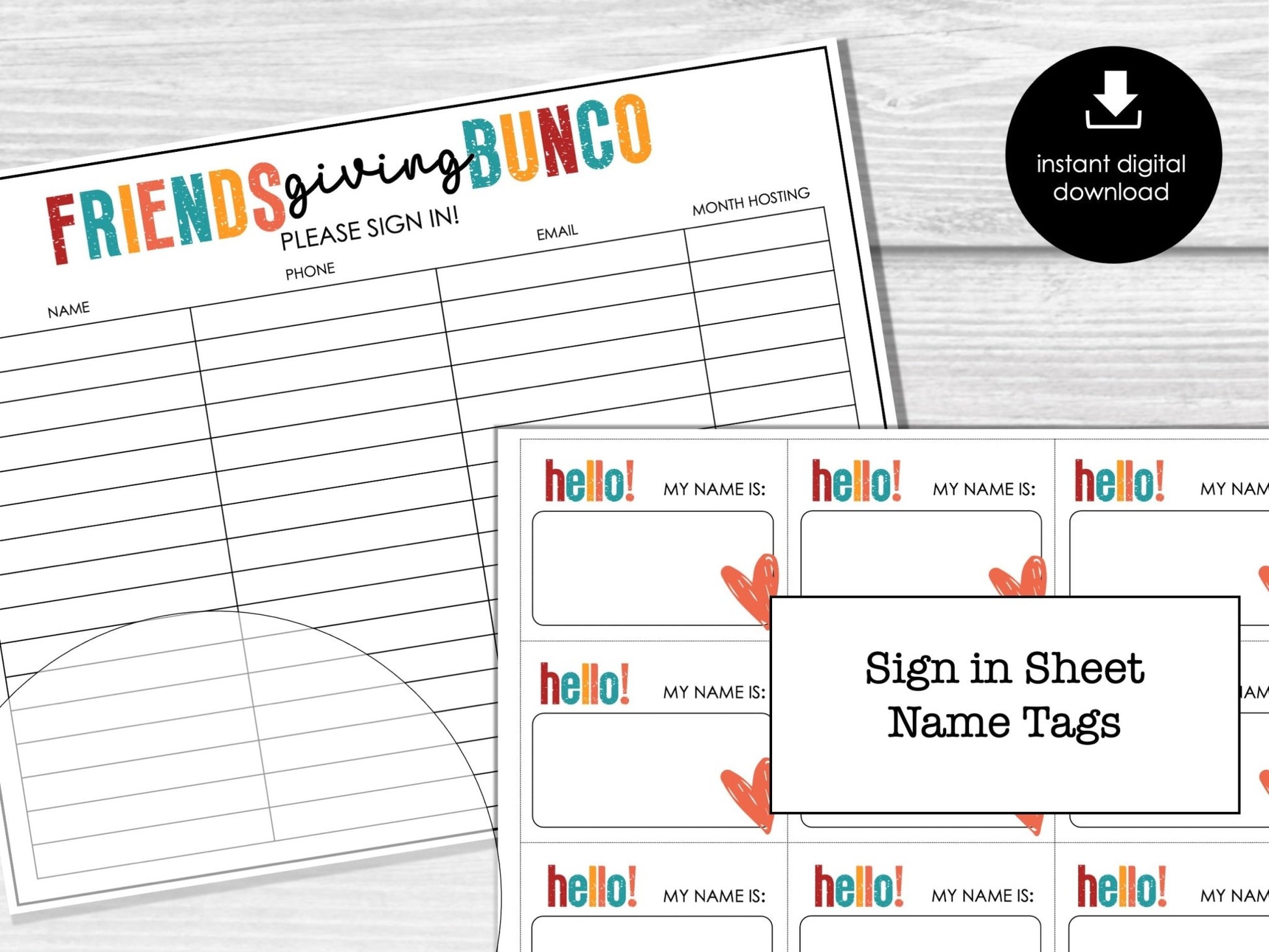 Thanksgiving Bunco Score Cards, Friendsgiving Bunco Score Sheets, FALL Bunco