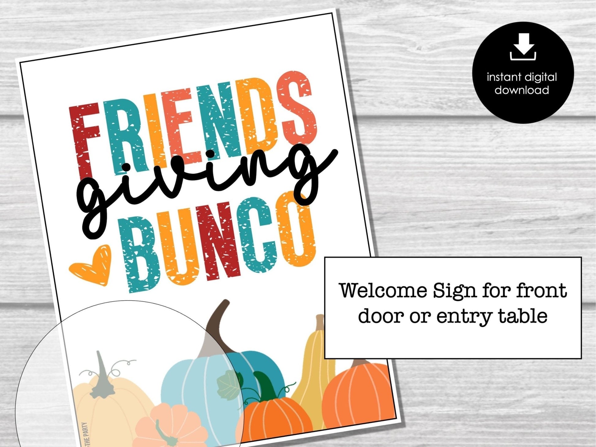 Thanksgiving Bunco Score Cards, Friendsgiving Bunco Score Sheets, FALL Bunco