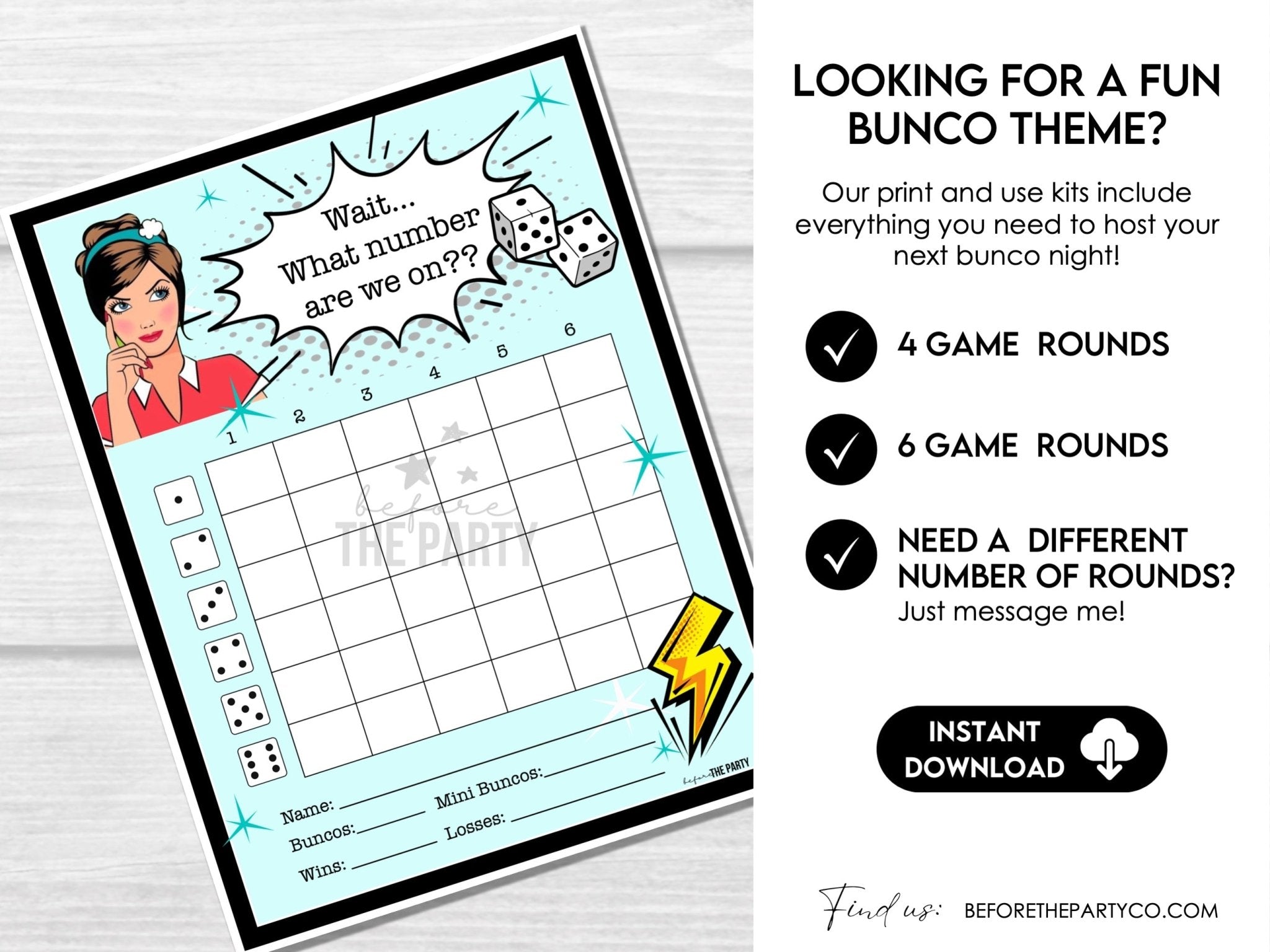 What number are we on? Retro Bunco Score Sheet Printables - Vintage Theme