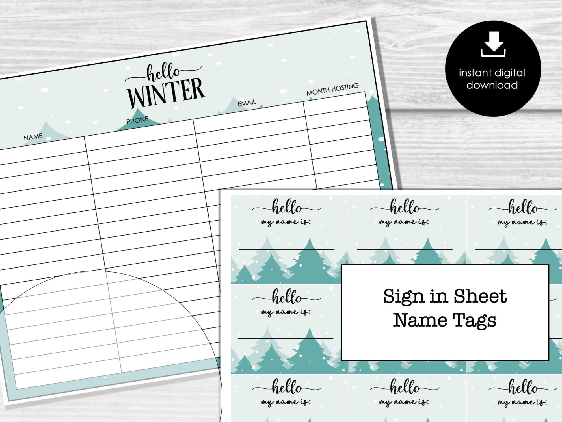Winter Bunco Score Sheets, January Bunco Game, Snowflake Bunco Invitation, Fun Bunco Party Kit