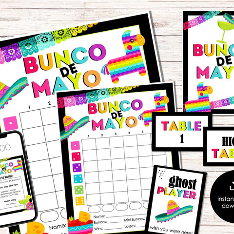 Cinco De Mayo Bunco Printable Score Cards & Party Kits - Before The Party 