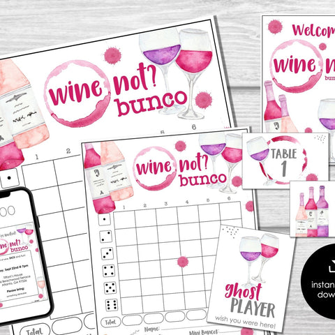 Coffee | Wine Lovers Bunco Themes - Before The Party 