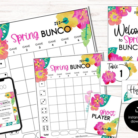 Spring Theme Bunco Sets - Before The Party 