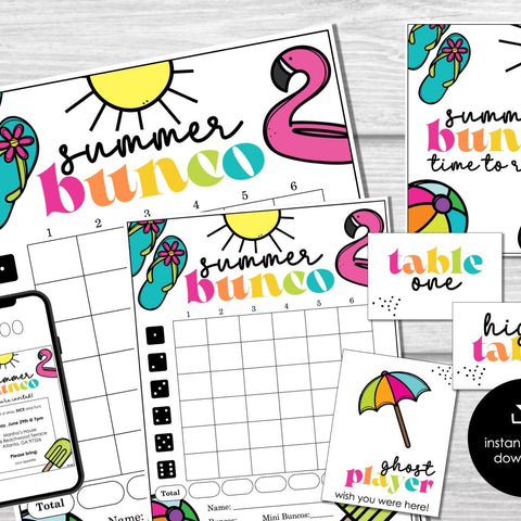 Summer Bunco Party Printables - Before The Party 