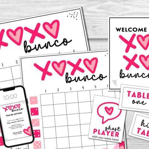 Valentine's Day Bunco Kits - Before The Party 