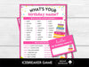 Birthday Name Game, Printable Birthday Game, What's Your Birthday Name Game, Kids and Adults, Printable Party Icebreaker, Includes Name Tags - Before The Party