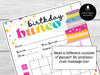 Birthday Party Bunco Score Cards, Happy Birthday Bunco Invitation, Bunco Night, Bunco Party Printable, Bunco Night Score Sheets, BUNKO game - Before The Party