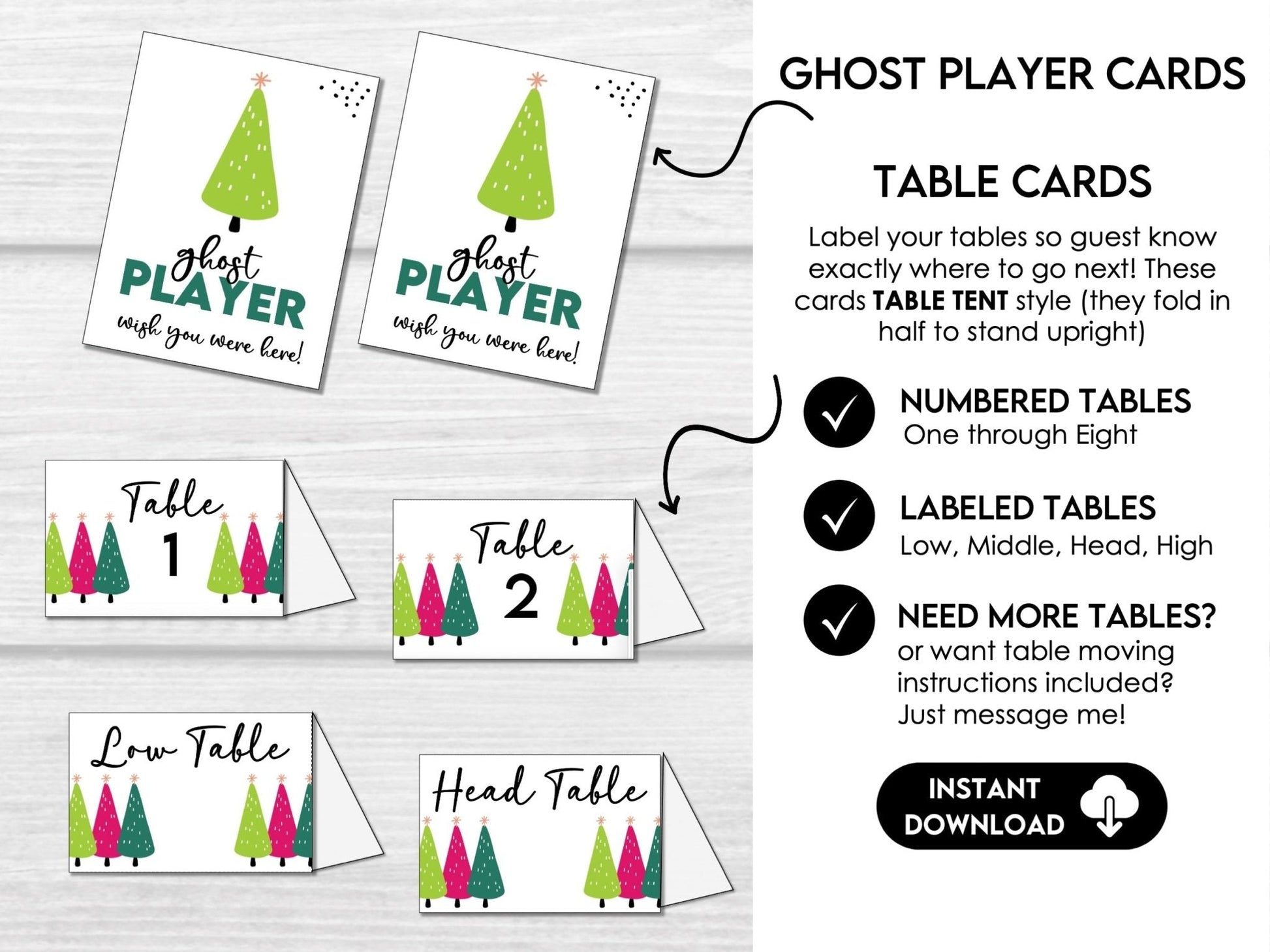 Bunco Christmas Party Pack - Score Cards, Sheets & Invites