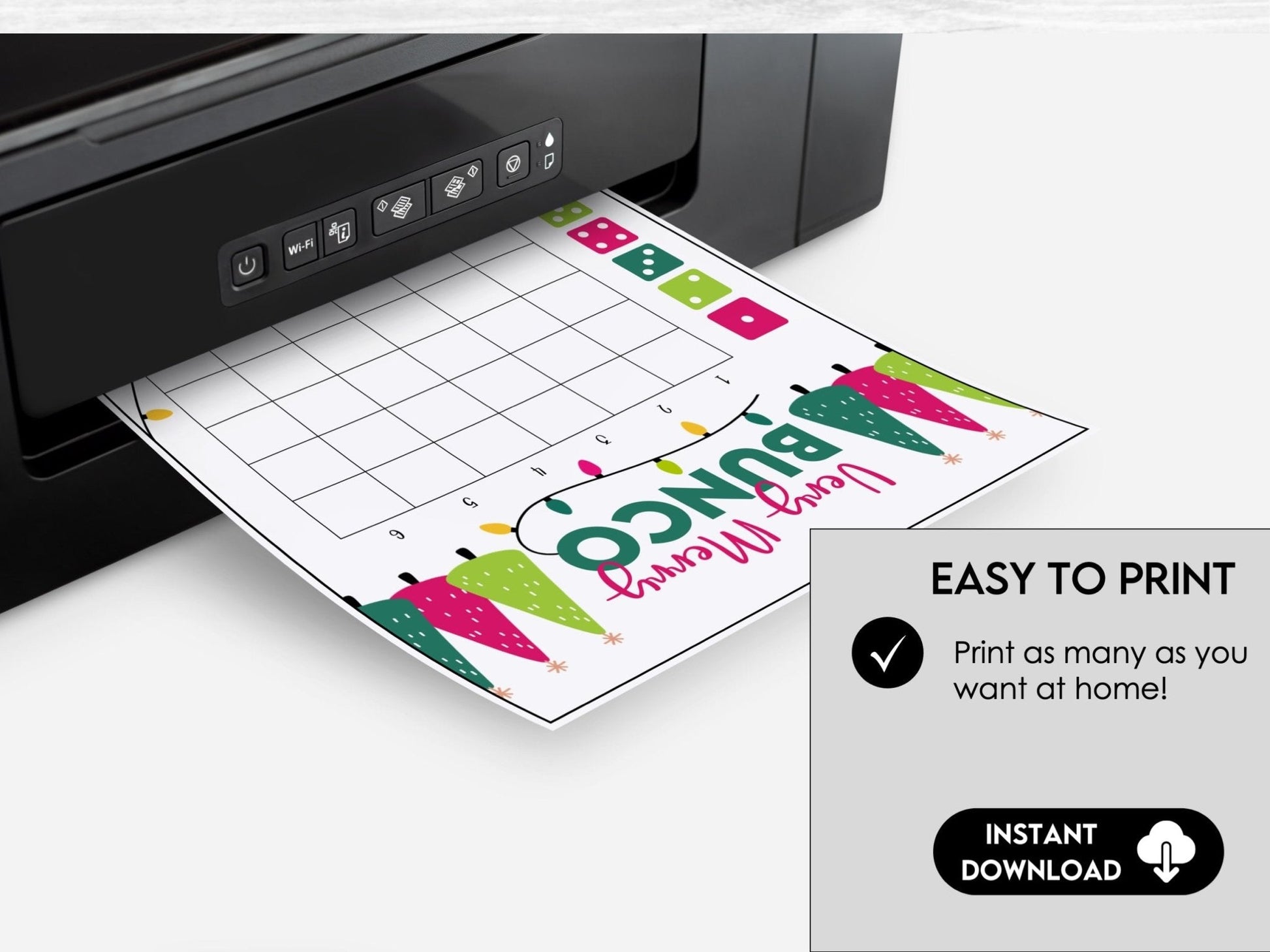 Bunco Christmas Party Pack - Score Cards, Sheets & Invites