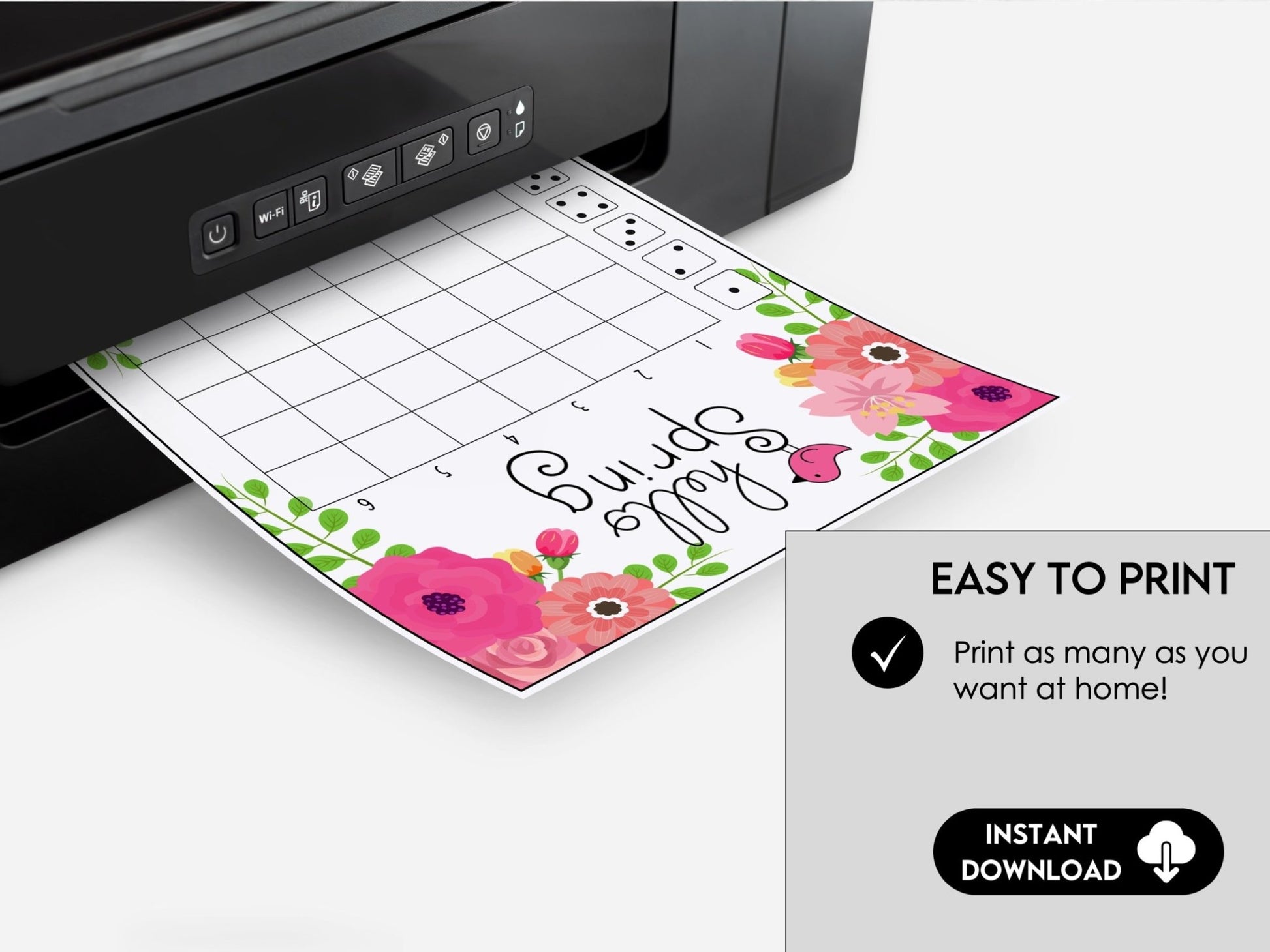 Bunco Score Sheets with Spring Flowers, Tally Cards, Table Markers, Invitation, Bunco Night Game Cards, Digital Download - Floral Theme - Before The Party