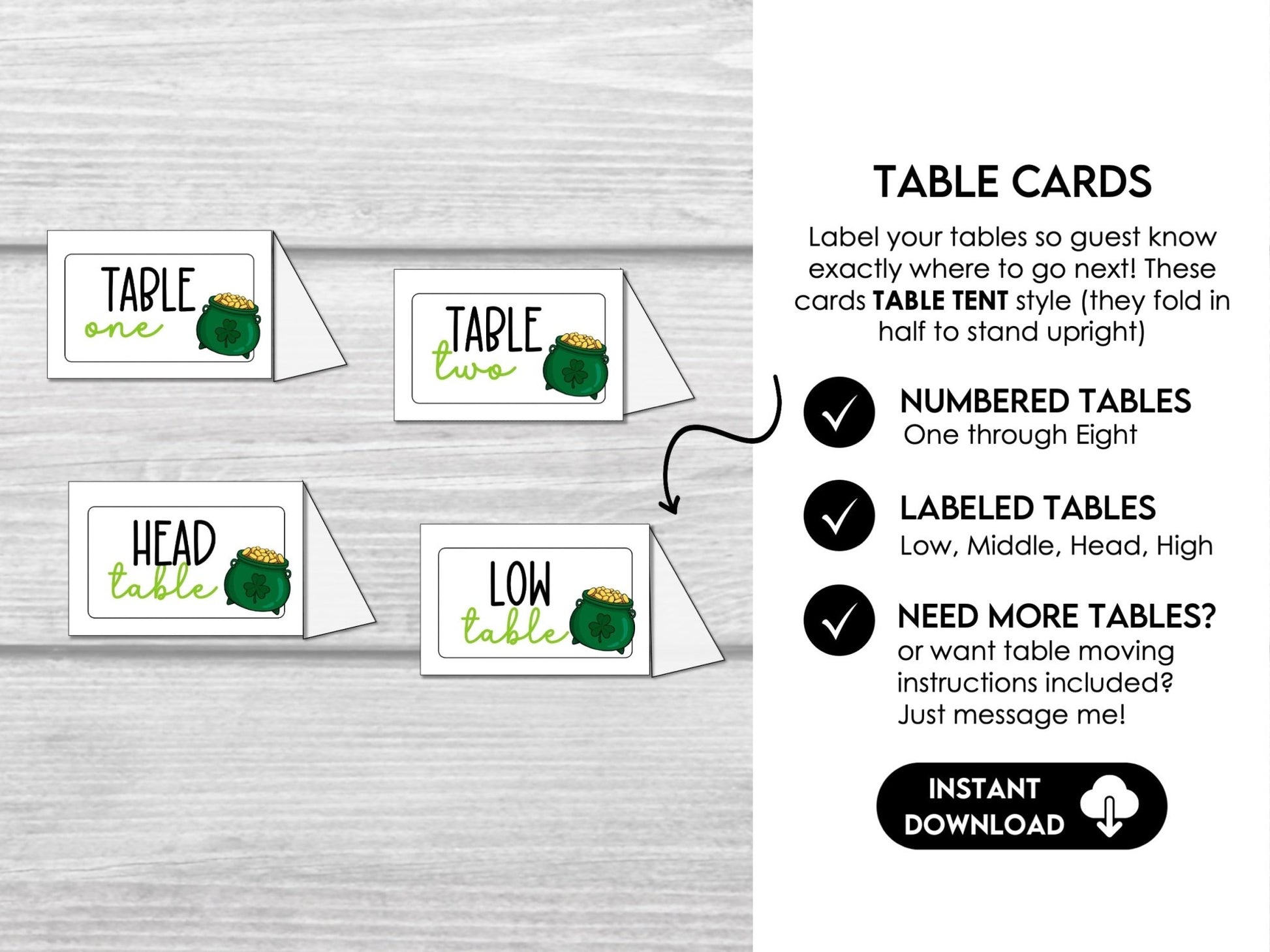 Bunco with my Leprechauns Score Sheets, St. Patricks Bunco Sheets