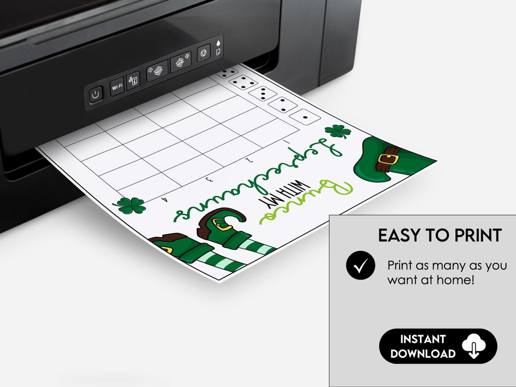 Bunco with my Leprechauns Score Sheets, St. Patricks Bunco Sheets, March Bunco, Lucky Bunco Cards, Lucky Bunco Party, St Patrick's Dice Game - Before The Party