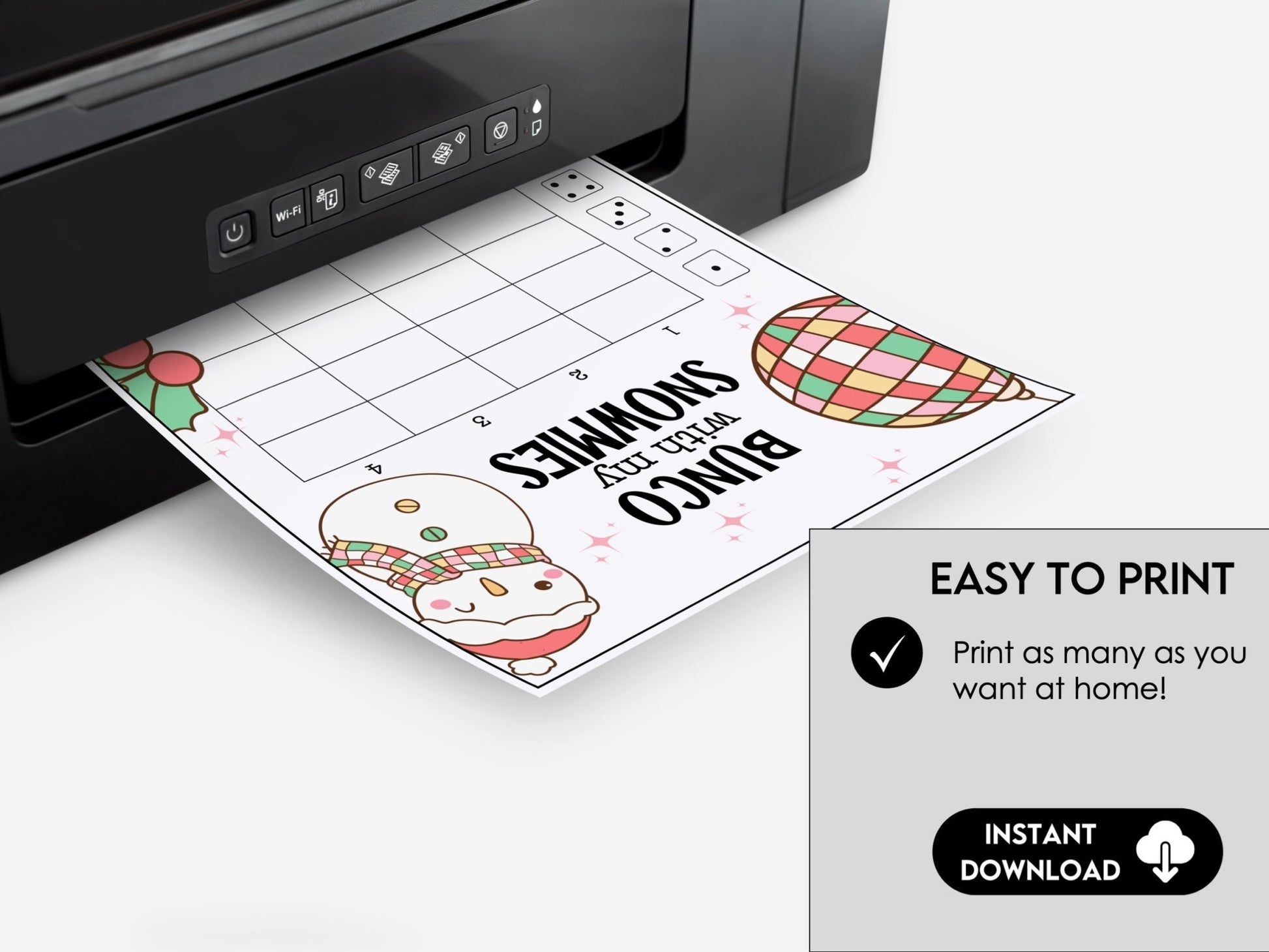 Christmas Bunco Score Sheets, January Bunco Printables, Christmas Bunco Invitation