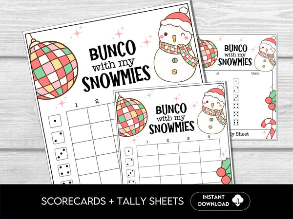 Christmas Bunco Score Sheets, January Bunco Printables, Christmas Bunco Invitation, Bunco Party Kit, Winter Bunco, Holiday BUNKO - Before The Party