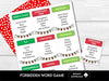 Christmas Forbidden Word Game | Holiday Guess The Word Game | Printable Christmas Party Games | Family Christmas Game, Kids & Adults - Before The Party