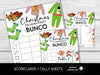 Christmas Pajama Party Bunco, Printable Bunco Score Cards, Score Card Tally Sheets, - Before The Party