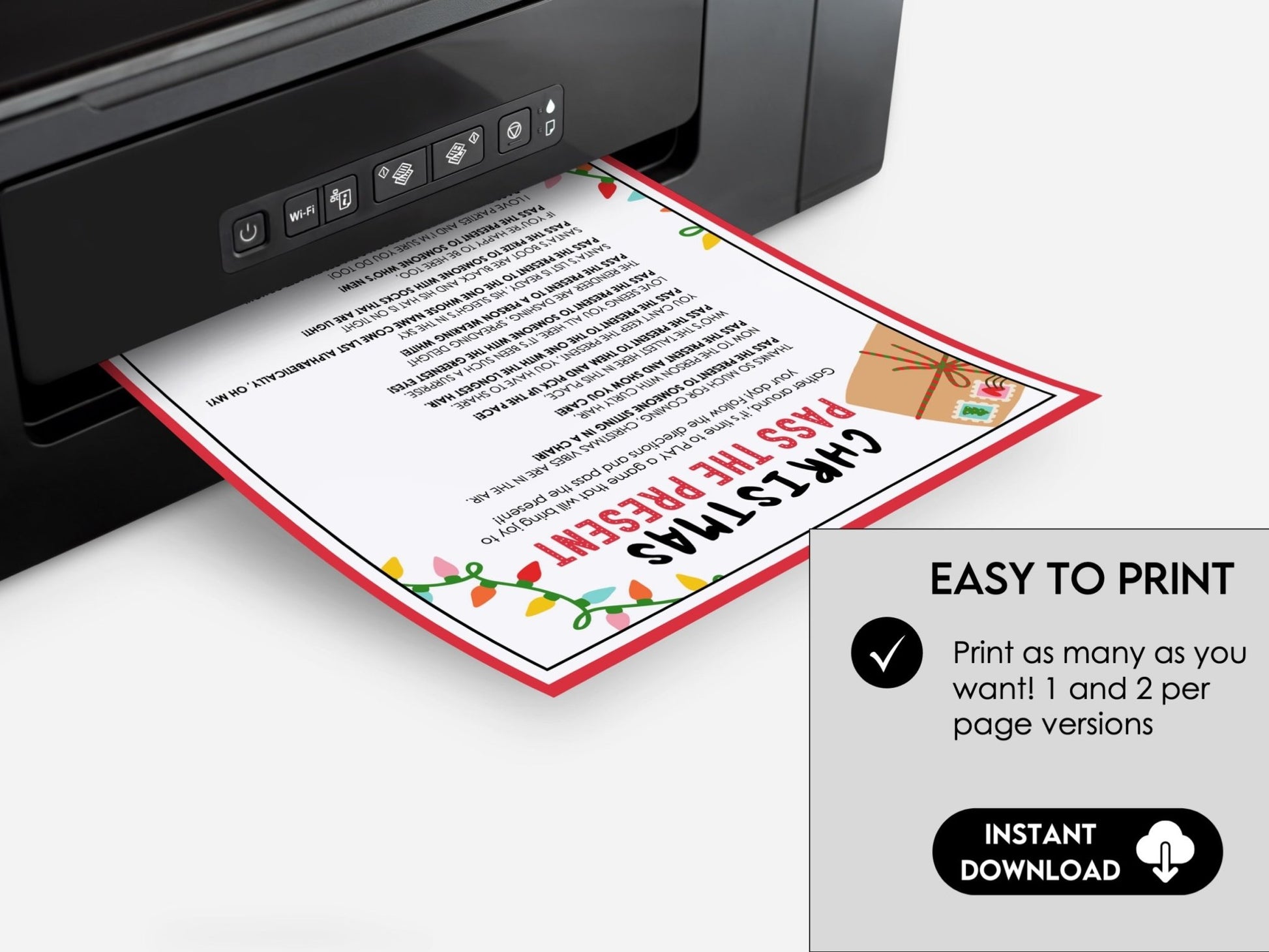 Christmas Pass the Present, Pass the Gift Game, Christmas Party Game for Kids and Adults