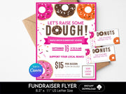 Editable Donut School Fundraiser Flyer 8.5" x 11" – Canva Template - Before The Party