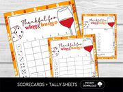 Fall Bunco Score Cards, Wine & Bunco Party Score Sheets, Bunco Tally Sheet, Bunco Party Sheets, Thanksgiving Girls Night Game, Table Cards - Before The Party