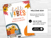 Fall VIBES Bunco Score Cards, Autumn Bunco Score Sheets, FALL Bunco Invitation, Pumpkin Theme - Before The Party