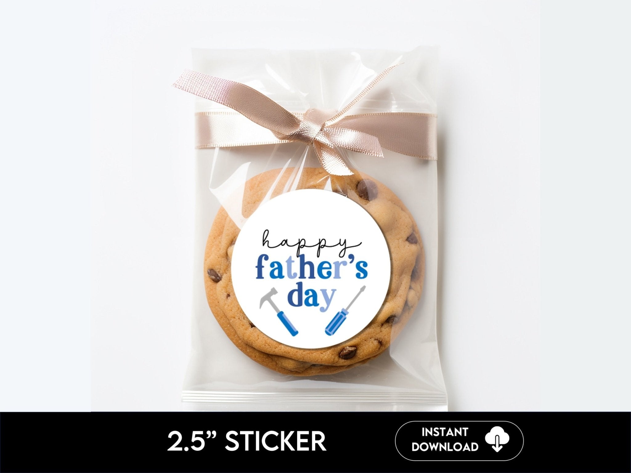 Father's Day Round Gift Tag | Sticker Template | 2.5" - Before The Party