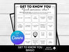 Find The Guest Bingo Game, Icebreaker Party Game, Fun Work Game, Group Event Game, Get To Know You Game, Human Bingo with Editable Prompts - Before The Party