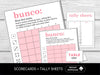 Funny Bunco Definition Scorecards for Bunco Night, includes Tally Sheets and Table Numbers - Before The Party