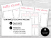 Funny Bunco Definition Scorecards for Bunco Night, includes Tally Sheets and Table Numbers - Before The Party