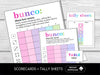 Funny Bunco Definition Scorecards for Bunco Night, includes Tally Sheets and Table Numbers, Simple Bunco Theme - Before The Party