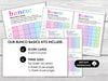 Funny Bunco Definition Scorecards for Bunco Night, includes Tally Sheets and Table Numbers, Simple Bunco Theme - Before The Party