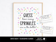 Game Guess How Many Sprinkles Are in the Bottle? Sprinkle Baby Shower Guessing Game, Printable for Boy or Girl Baby Shower, Game for Groups - Before The Party